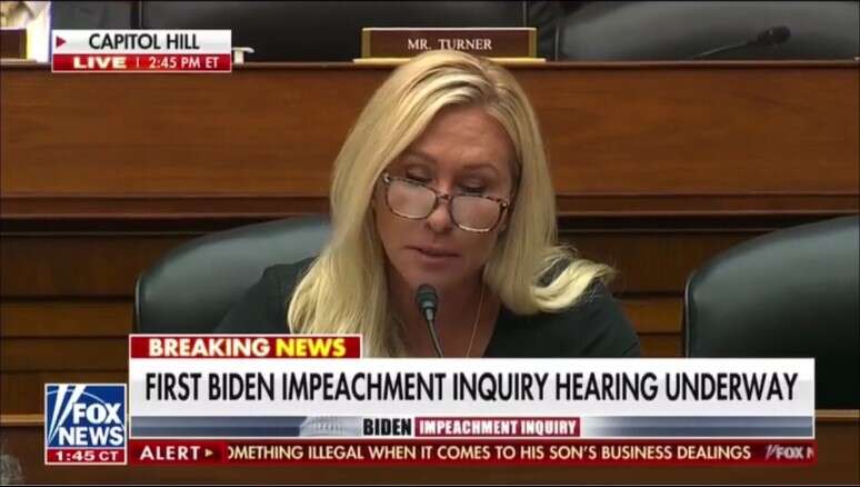 Democrats completely lose it as Marjorie Taylor Greene shows Evidence at Biden Impeachment Inquiry. (VIDEO)